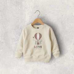 BUZO FRISA NATURAL ALGODON AEROSTATICO SIN CAPUCHA BEBE Y NIÑO - comprar online