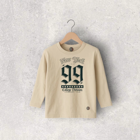 REMERA ALGODÓN MANGA LARGA ARENA NEW YORK NIÑO Y TEEN