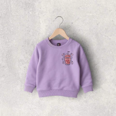 BUZO FRISA LILA CON CAPUCHA SWET. NIÑA