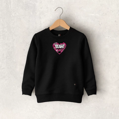 BUZO RÚSTICO NEGRO YEAH SIN CAPUCHA NIÑO Y TEENS - comprar online