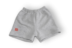 SHORT LISO GRIS MELANGE NIÑO RUSTICO