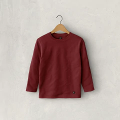 REMERA ALGODON MANGA LARGA BORDO LISO NIÑO Y BEBE - comprar online