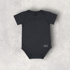 BODY NEGRO LISO manga corta bebe ALGODON - comprar online