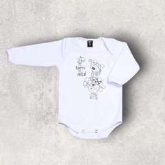 BODY BEBE TIERRA BLANCO MANGA LARGA ALGODON