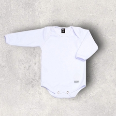 BODY BEBE BLANCO ALGODON LISO MANGA LARGA