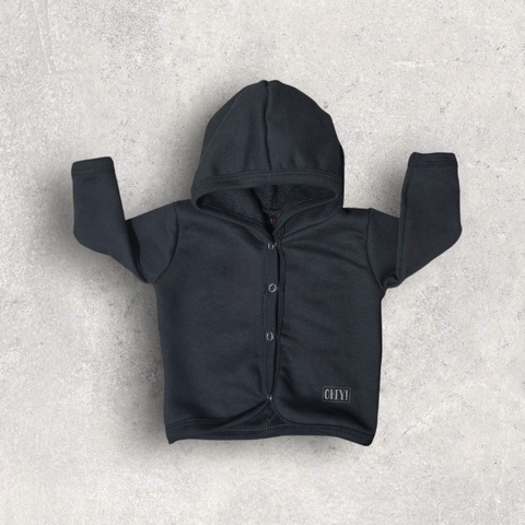 CAMPERITA FRISA NEGRA ALGODON LISA BEBE - comprar online