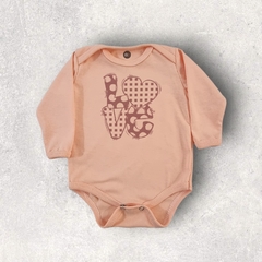BODY BEBE LOVE ALGODON MANGA LARGA DURAZNO - comprar online