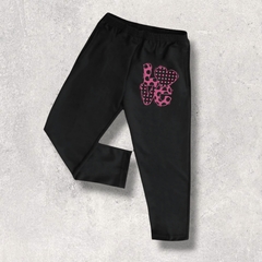 PANTALON NIÑA LOVE RUSTICO NEGRO ALGODON