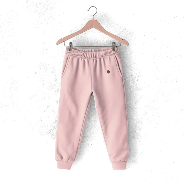 PANTALÓN FRISA ALGODON OKEY ROSA LISO