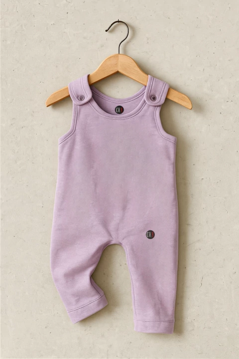 ENTERITO FRISA LARGO LILA OKEY LISO BEBE