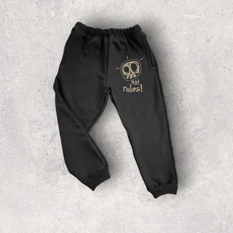 PANTALON FRISA NEGRO NOTRULES NIÑO Y TEEN