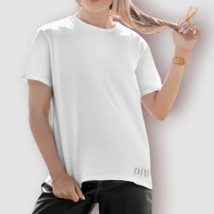 REMERA PARA MAMA BLANCA MANGA CORTA ALGODON