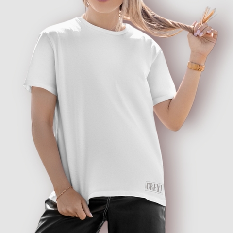 REMERA PARA MAMA BLANCA MANGA CORTA ALGODON