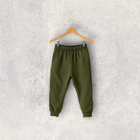 PANTALON RUSTICO VERDE MILITAR LISO OKEY BEBE - comprar online