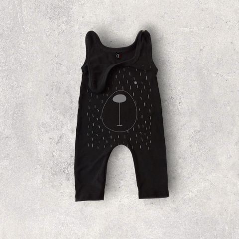 ENTERITO LARGO FRISA ALGODON BROCHES BEBE OSITO - comprar online