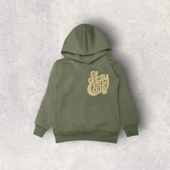 BUZO FRISA VERDE ALGODON CON CAPUCHA STAY NIÑO Y TEEN