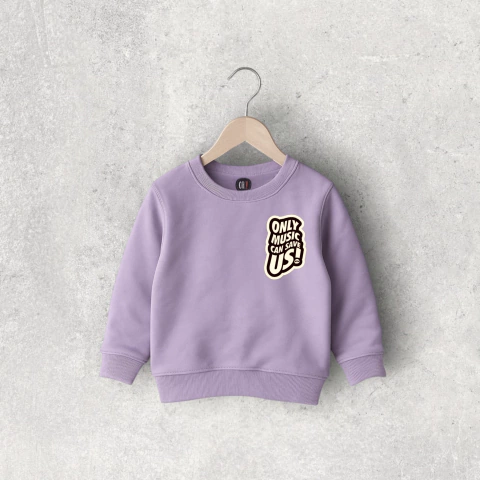 BUZO FRISA LILA SIN CAPUCHA ALGODON MUSIC TEEN - comprar online