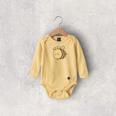 BODY BEE MANGA LARGA AMARILLO ALGODON BEBE - comprar online