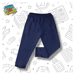 PANTALON ESCOLAR AZUL MARINO FRIZA ALGODON - comprar online