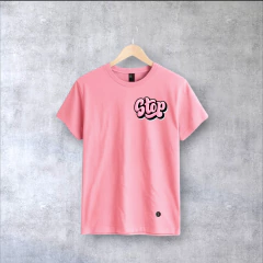REMERA ADULTO ALGODON MANGA CORTA ROSA PASTEL STOP