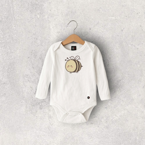 BODY BEBE BEE ALGODON BLANCO MANGA LARGA - comprar online