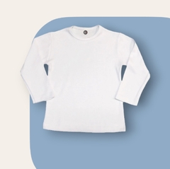 REMERA BLANCA MANGA LARGA ALGODON CALIDAD PREMIUM