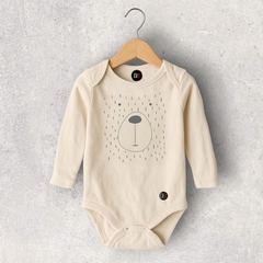 BODY BEBE ALGODON ARENA MANGA LARGA OSITO - comprar online