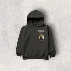 BUZO FRISA NEGRO ROLLER CON CAPUCHA TEEN