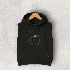 CHALECO FRIZA NEGRO ALGODON OSITO BEBE Y NIÑO - comprar online