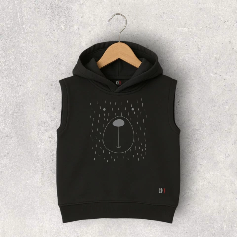 CHALECO FRIZA NEGRO ALGODON OSITO BEBE Y NIÑO - comprar online