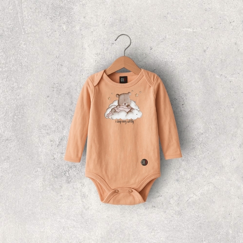 BODY ALGODON BEBE MANGA LARGA SOFTFLY DURAZNO