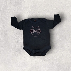 BODY ALGODON NEGRO MANGA LARGA MILLI BEBE