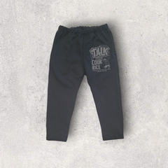 PANTALON NEGRO FRIZA ALGODON TALK NIÑO Y BEBE