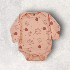 BODY BEBE OTOÑO DURAZNO MANGA LARGA ALGODON