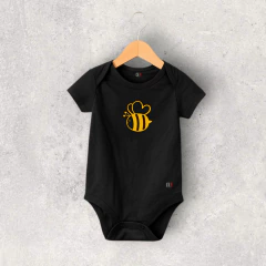 BODY ALGODON NEGRO MANGA CORTA BICHI BEBE en internet