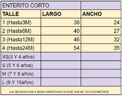 ENTERITO CORTO PEQUEDINO ALGODON VERDE LIVIANO BEBE - comprar online