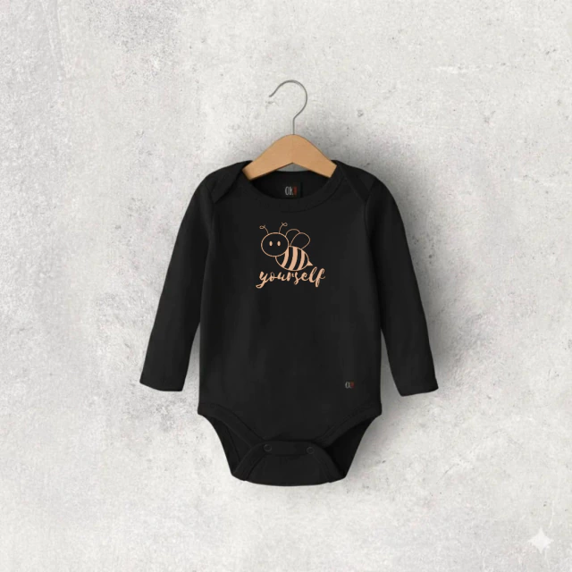 BODY ALGODON NEGRO BEBE MANGA LARGA TUTY