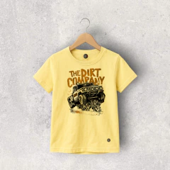 REMERA ALGODON MANGA CORTA AMARILLA PASTEL OFFROAD NIÑO