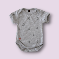 BODY PANDITA GRIS MELANGE CORTO BEBE