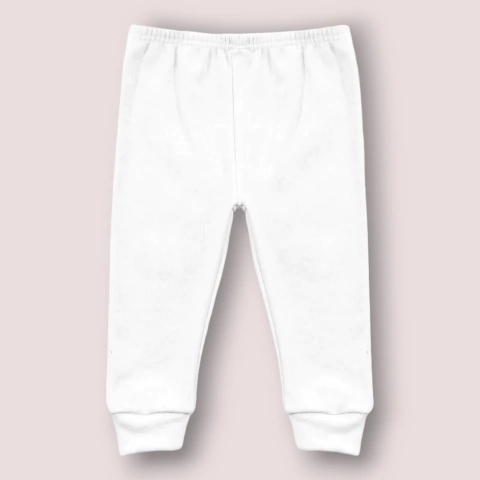 PANTALON LIVIANO ALGODON JERSEY BLANCO TIPO PIYAMA BEBE Y NIÑO - comprar online