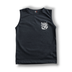 MUSCULOSA SKATE NEGRA ALGODON NIÑO