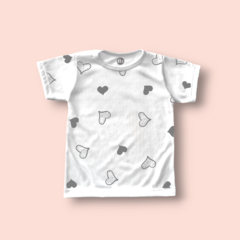 REMERA LOLA BLANCA ALGODON MANGA CORTA BEBE Y NIÑA