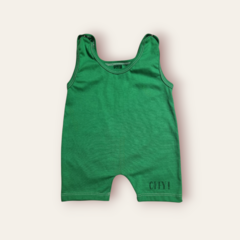ENTERITO CORTO VERDE JERSEY LIVIANO ALGODON BEBE