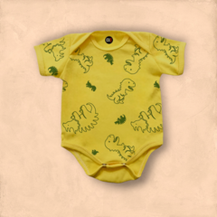 BODY PEQUEDINO ALGODON AMARILLO MANGA CORTA BEBE