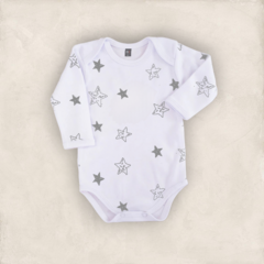 BODY CIELO MANGA LARGA BLANCO ALGODON BEBE