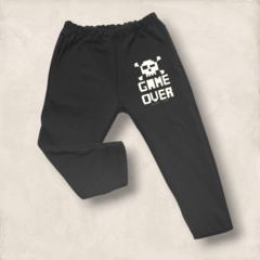 PANTALON GAMEOVER NEGRO RUSTICO NIÑO - comprar online