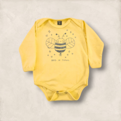 BODY BEEUTY MANGA LARGA AMARILLO ALGODON BEBE