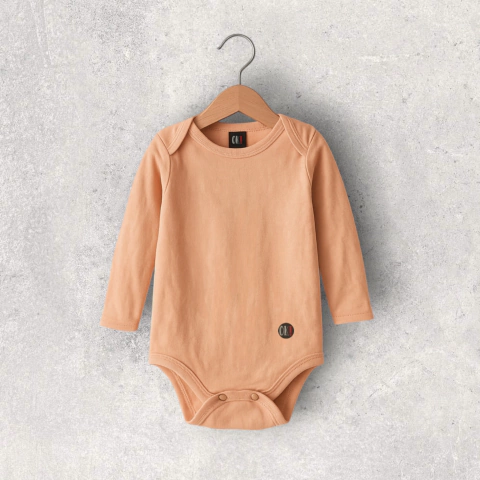 BODY BEBE DURAZNO ALGODON MANGA LARGA - comprar online