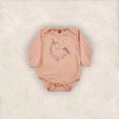 BODY UNICORNIA DURAZNO ALGODON BEBE