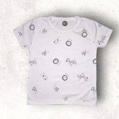 REMERA FAUNAFULL BLANCO MANGA CORTA ALGODON BEBE - comprar online